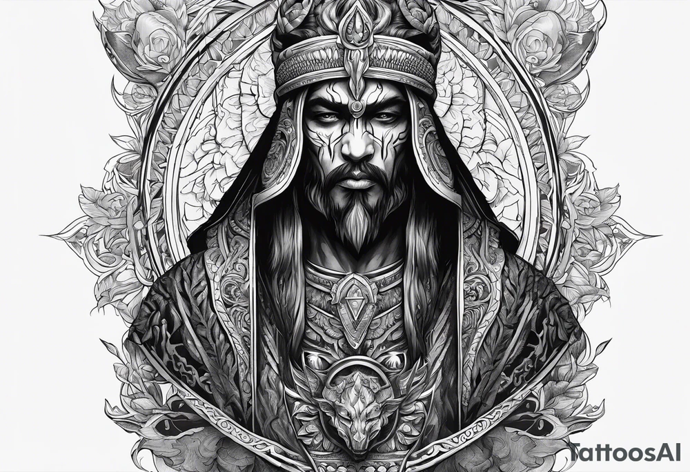 aztez god of death tattoo idea