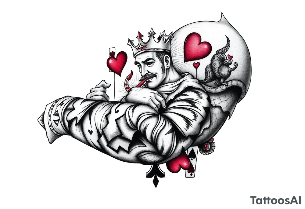 king of hearts tattoo idea