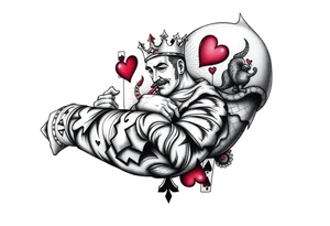 king of hearts tattoo idea