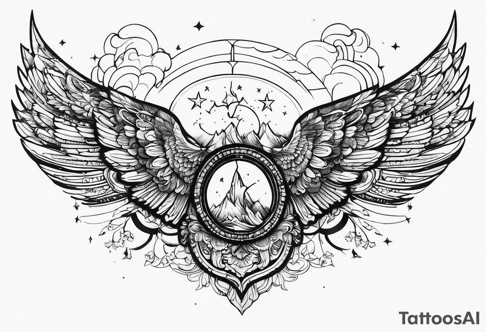 Want the  lyrics “the night belongs to you, I must be someone new.” With wings tattoo idea