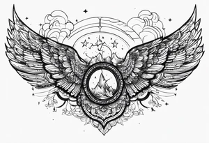 Want the  lyrics “the night belongs to you, I must be someone new.” With wings tattoo idea