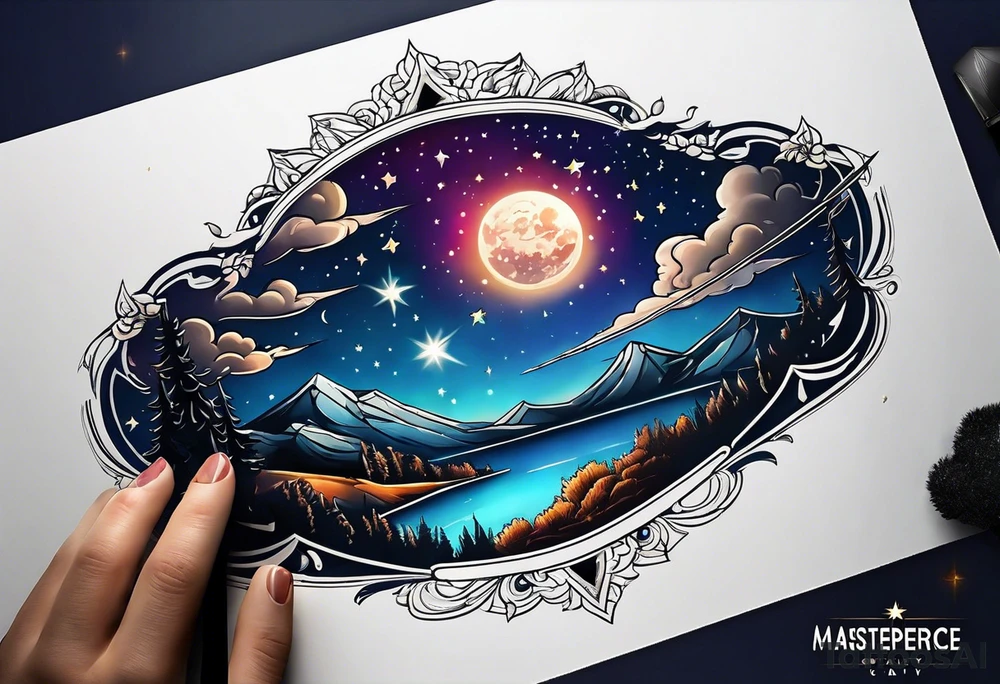 night sky tattoo idea