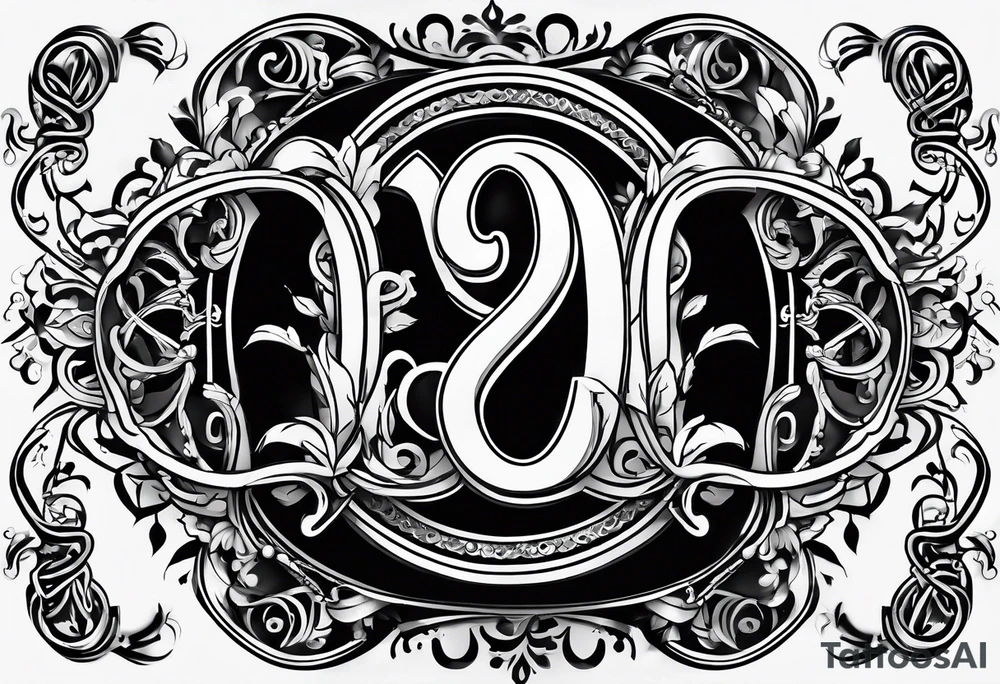 Cool image of initials “DgbIII” tattoo idea