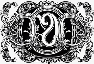 Cool image of initials “DgbIII” tattoo idea