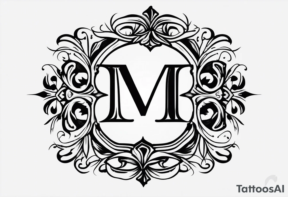 Simple Initial monogram "eg" tattoo idea