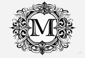 Simple Initial monogram "eg" tattoo idea