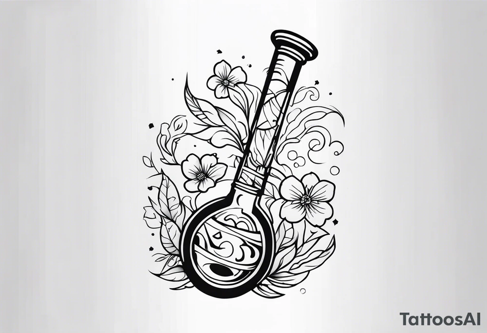 A pretty bong tattoo idea
