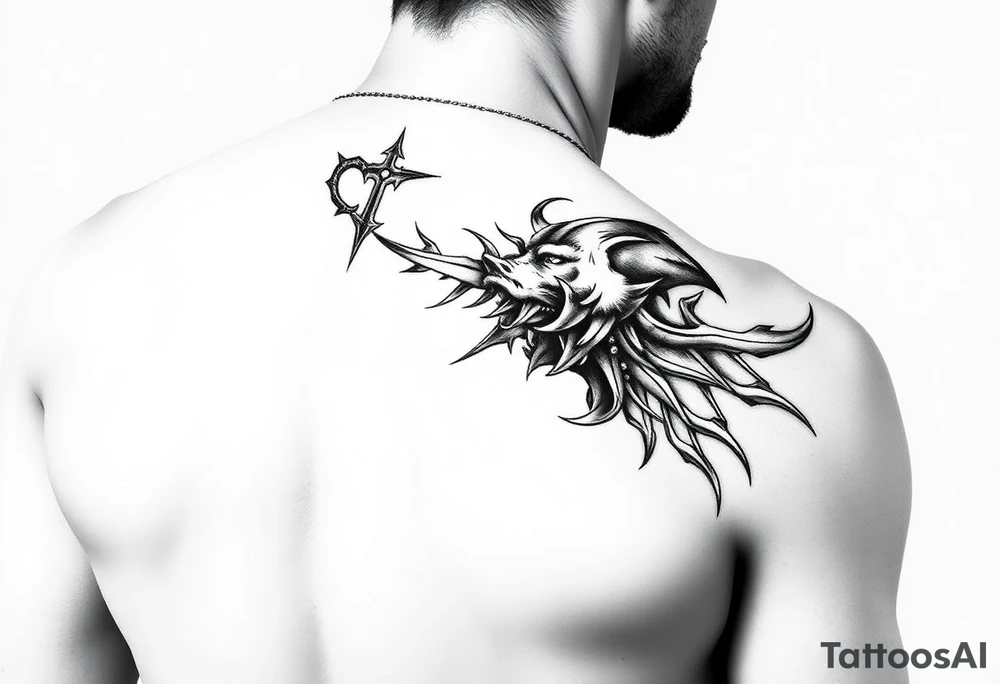 Goth and heavy metal sleeve tattoo idea