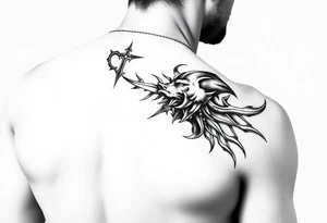 Goth and heavy metal sleeve tattoo idea
