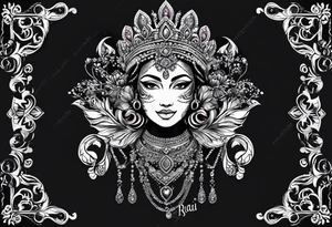 Kids names “Raaj” and “Reign”. The number 11. And both their names mean royalty so include that tattoo idea