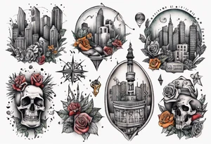 lost in the city tattoo idea