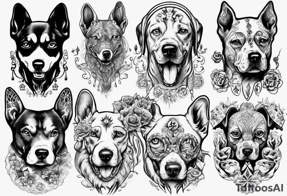 dog hallucinating tattoo idea