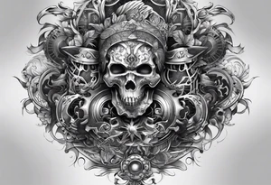 full sleeve mechanical tattoo idea