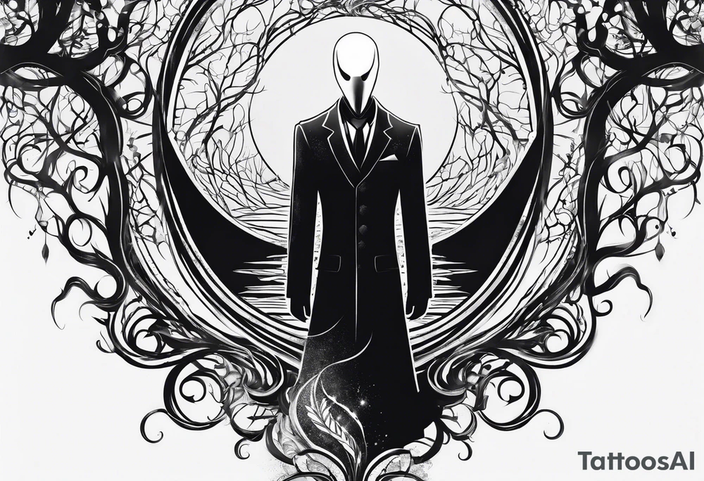 Slender man creepy tattoo idea