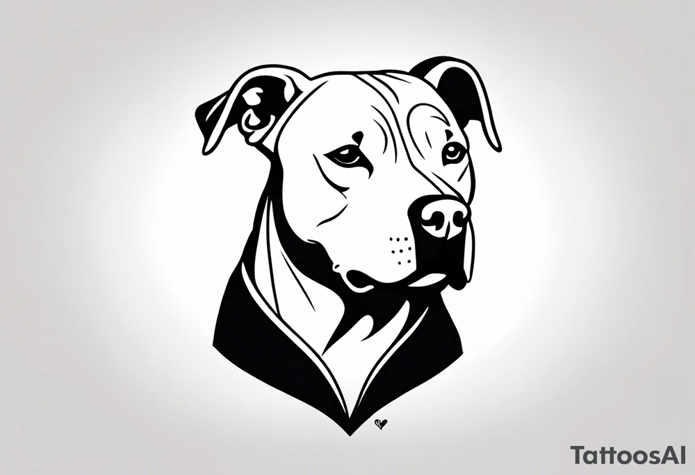 Pitbull blond brown god tattoo idea