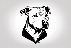 Pitbull blond brown god tattoo idea