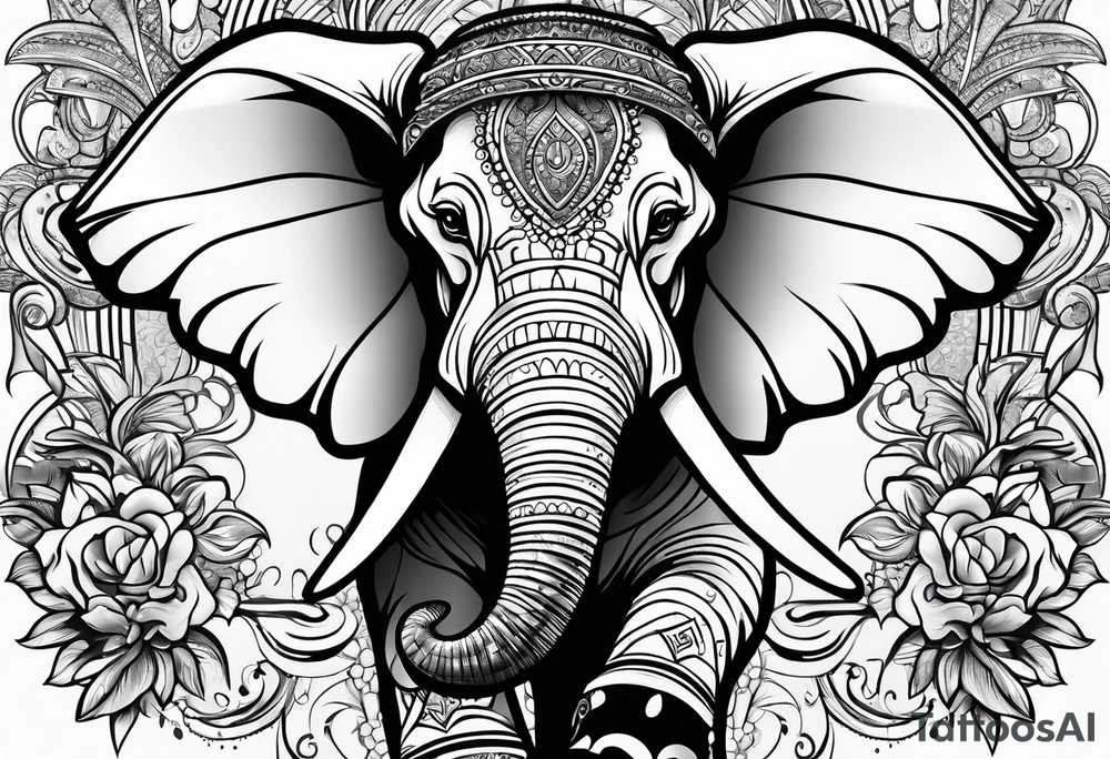 Elephant with attitude tattoo idea