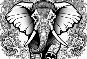Elephant with attitude tattoo idea
