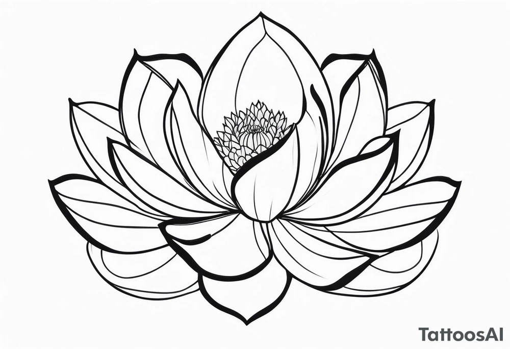 Fleur de lotus tattoo idea