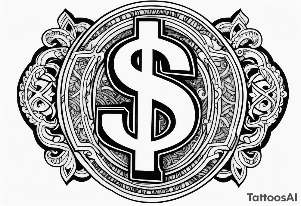 DOLLAR SIGN BAG tattoo idea