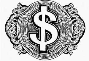 DOLLAR SIGN BAG tattoo idea