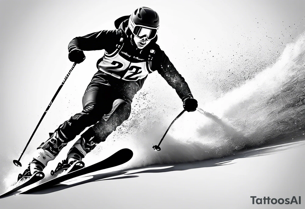 Skier tattoo idea