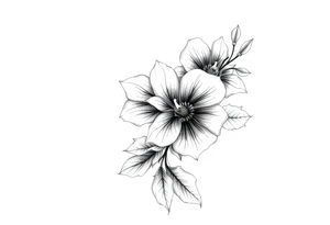 femenine sleeve flower tattoo idea