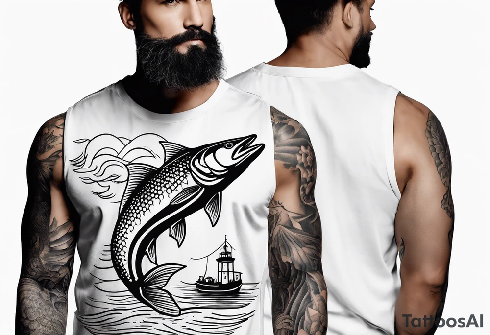 fisherman standing full body simple outline tattoo idea fisherman standing full body simple outline tattoo idea