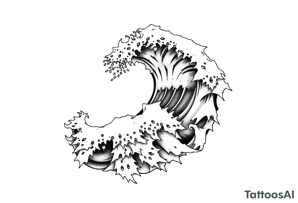 Roaming waves tattoo idea