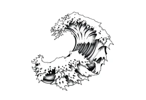 Roaming waves tattoo idea