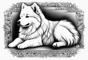 Samoyed puppy tattoo idea