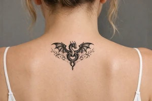 Fourth wing dragon tattoo tattoo idea
