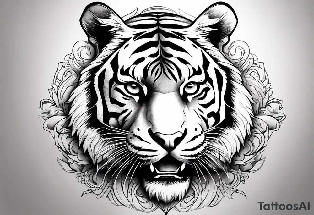 Tiger Head tattoo idea