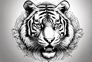 Tiger Head tattoo idea