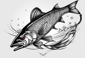 fishing pole tattoo idea