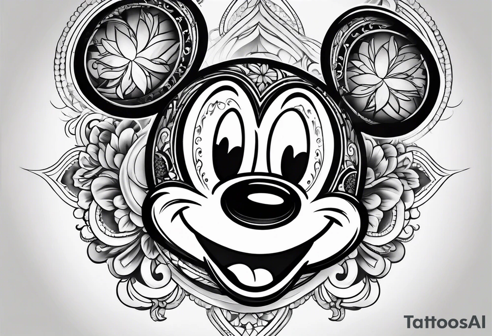 mickey mouse tattoo idea