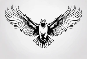 condor wingstips pointing down spread across shoulders tattoo idea