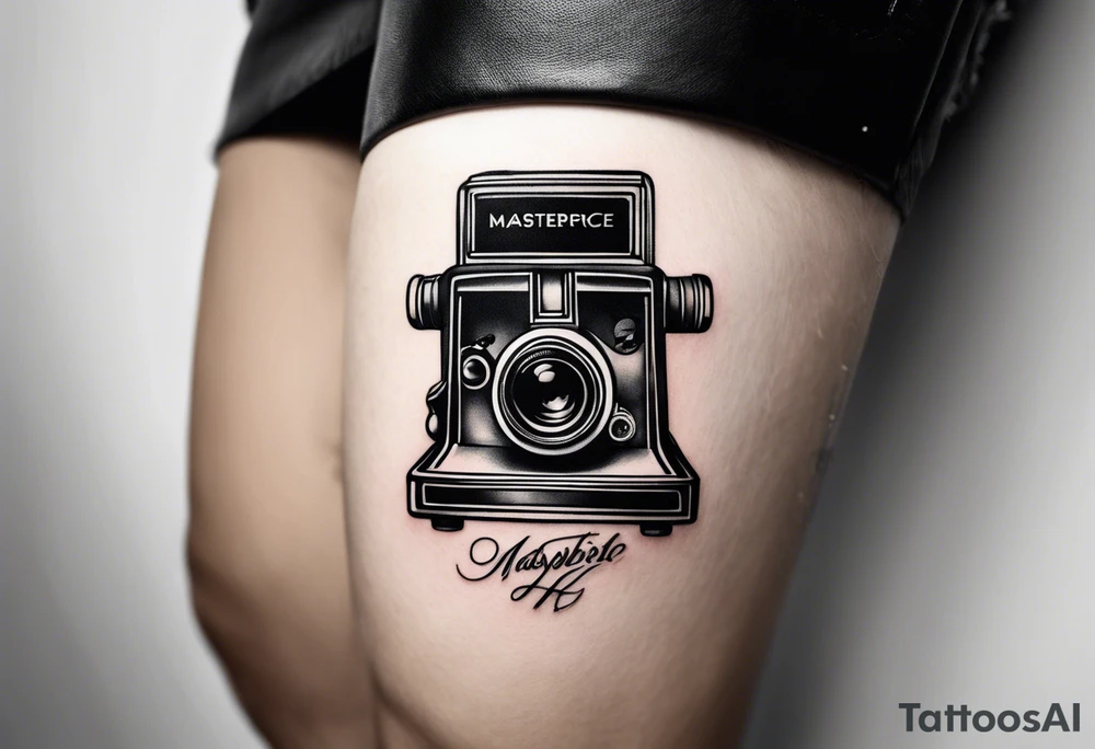 polaroid film tattoo idea