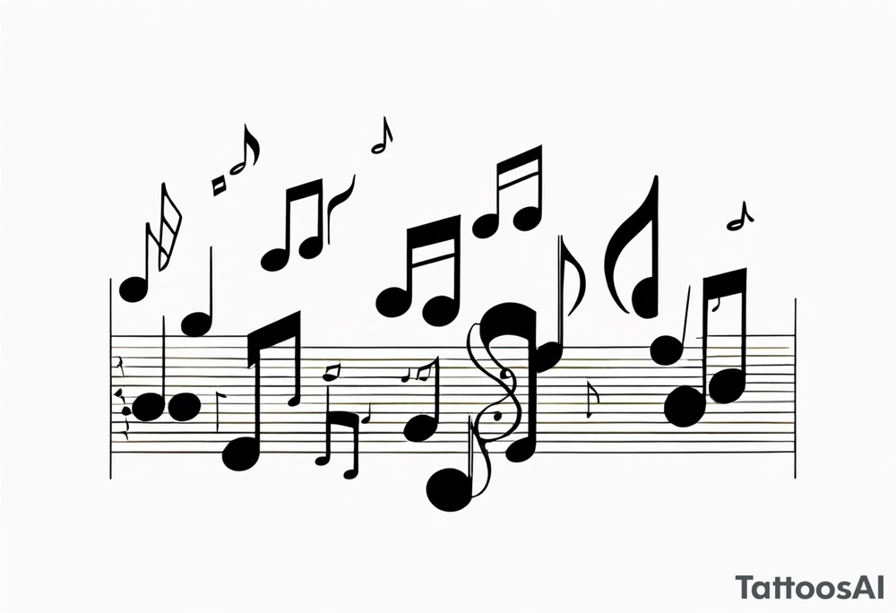 music notes tattoo idea