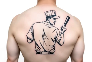 Baseball umpire wearing a chef outfit arm tattoo tattoo idea