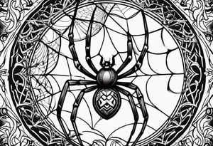 Gothic spider tattoo idea