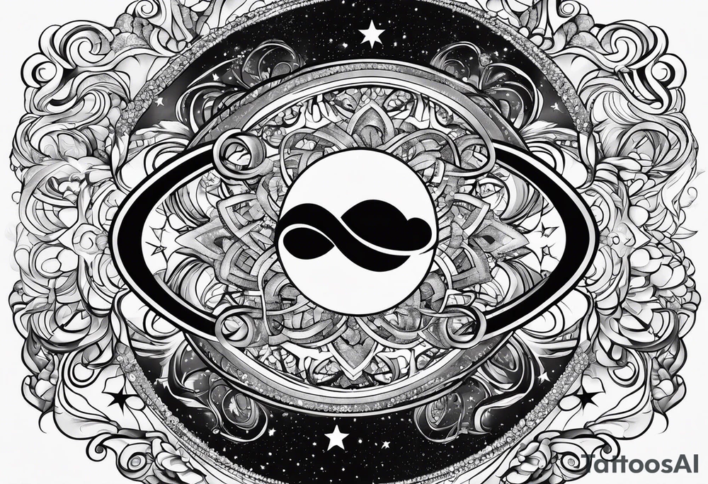 infinity symbol as a galaxy tattoo idea