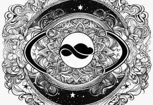 infinity symbol as a galaxy tattoo idea