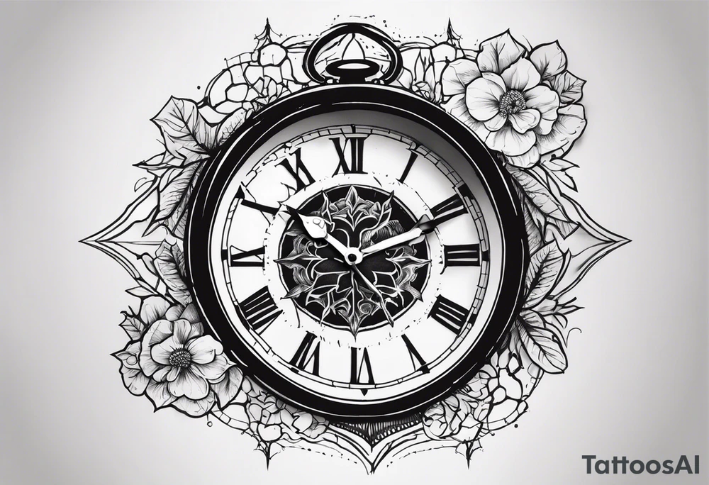 Clock thats cracked tattoo idea