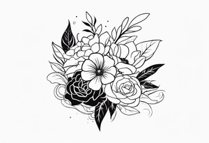 tank shooting flowers tattoo idea