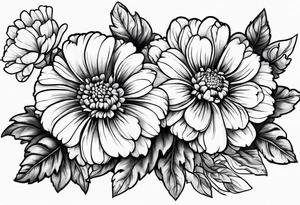 Marigolds flower tattoo idea