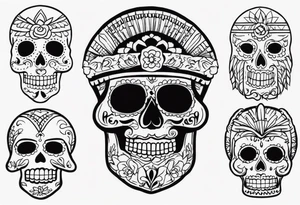 Mexican heritage in a sleeve format tattoo idea