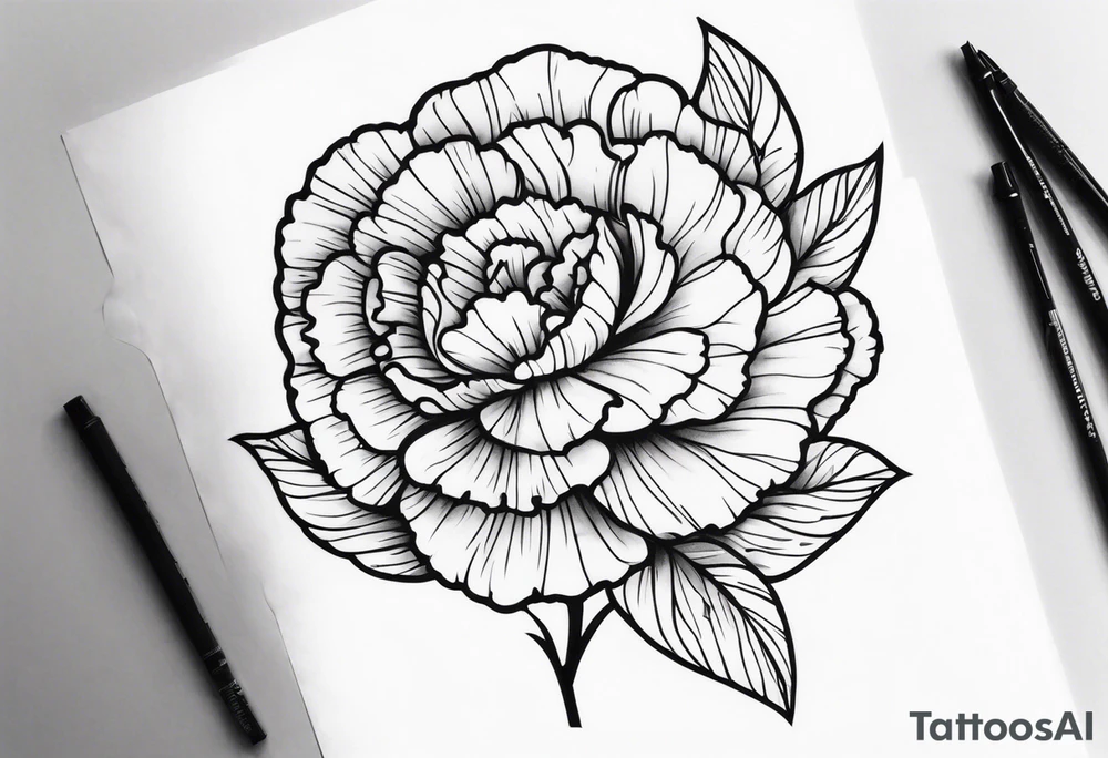 Carnation forearm sleeve tattoo idea