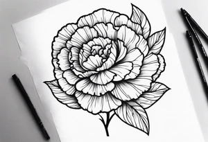 Carnation forearm sleeve tattoo idea