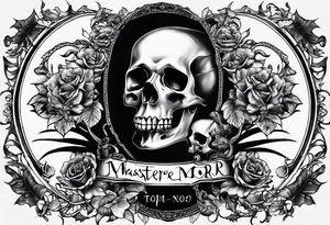 memento mori themed tattoo for my back. Would like the word included plus two hands coming together. One skeleton the other real. would also like a sword/something similar going down my spine tattoo idea